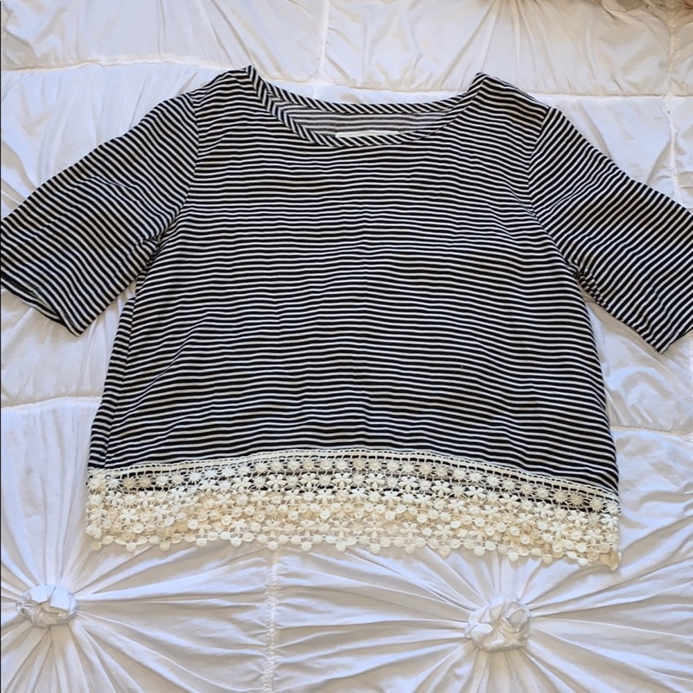 Abercrombie & Fitch Striped Crop Top